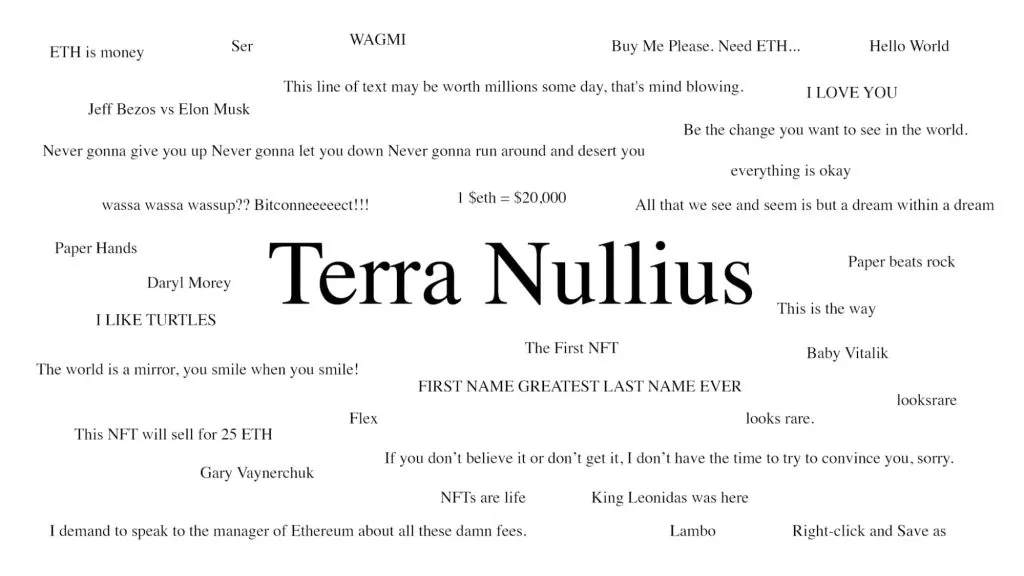 terra nullius nft