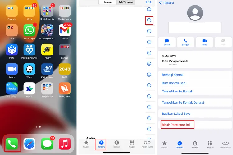 cara agar nomor tidak dikenal tidak bisa menelepon