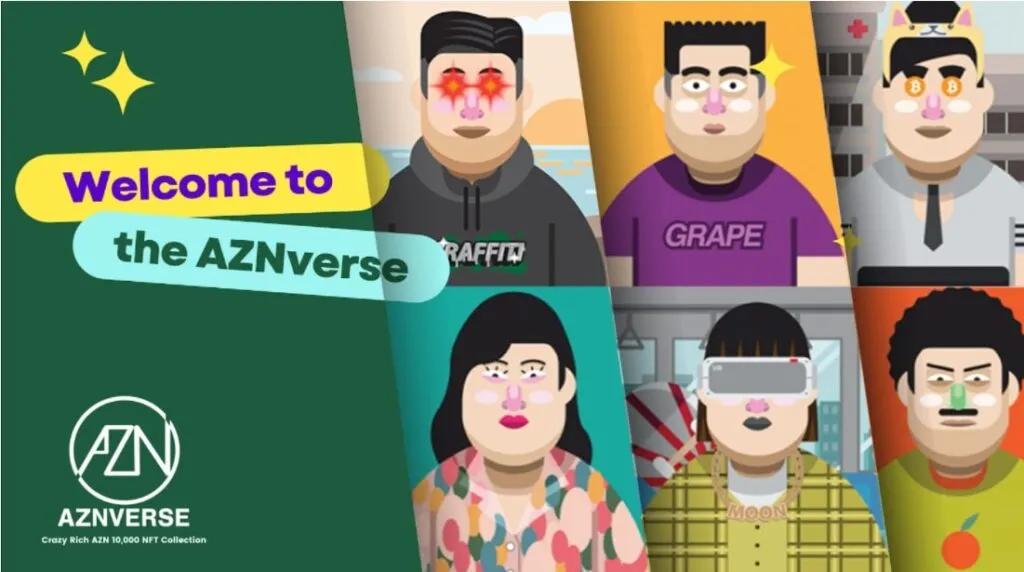 Ilustrasi koleksi NFT AZNVerse