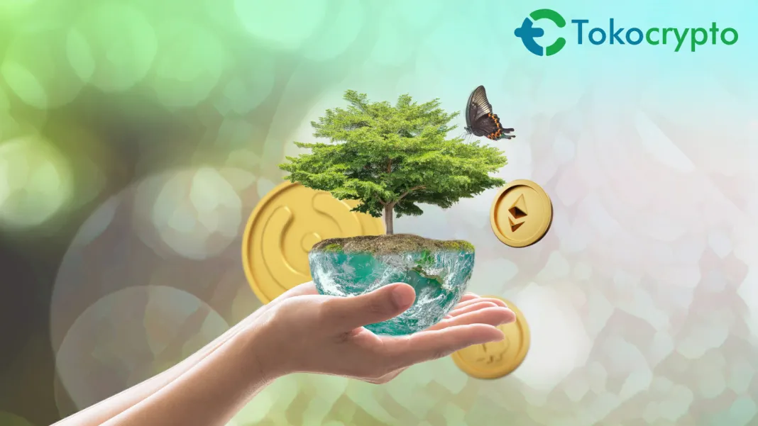 Ilustrasi pelestarian lingkungan dengan kripto.