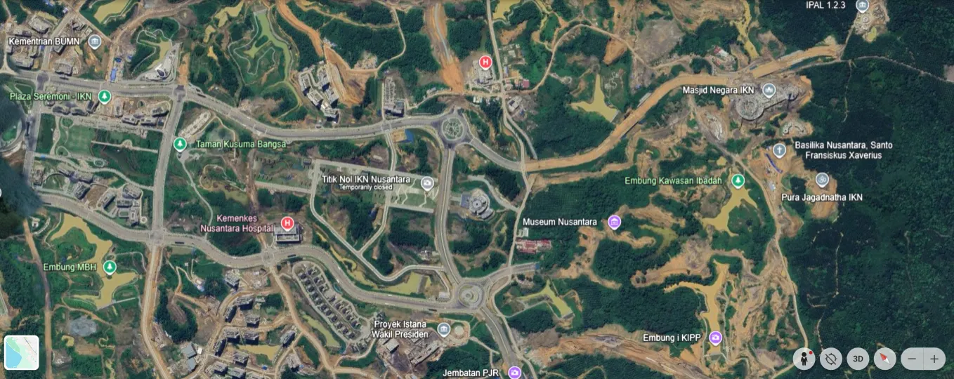 IKN dari Google Earth