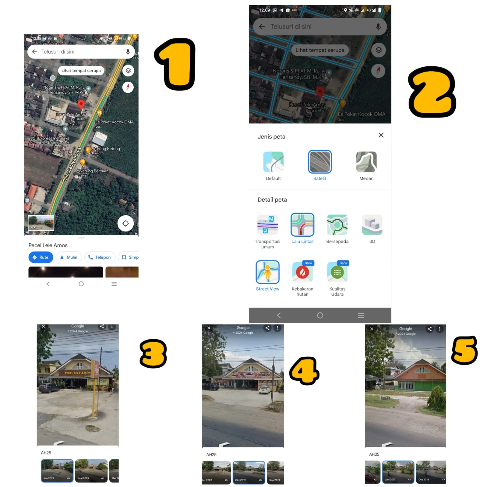 Cara Melihat Maps dari Tahun ke Tahun