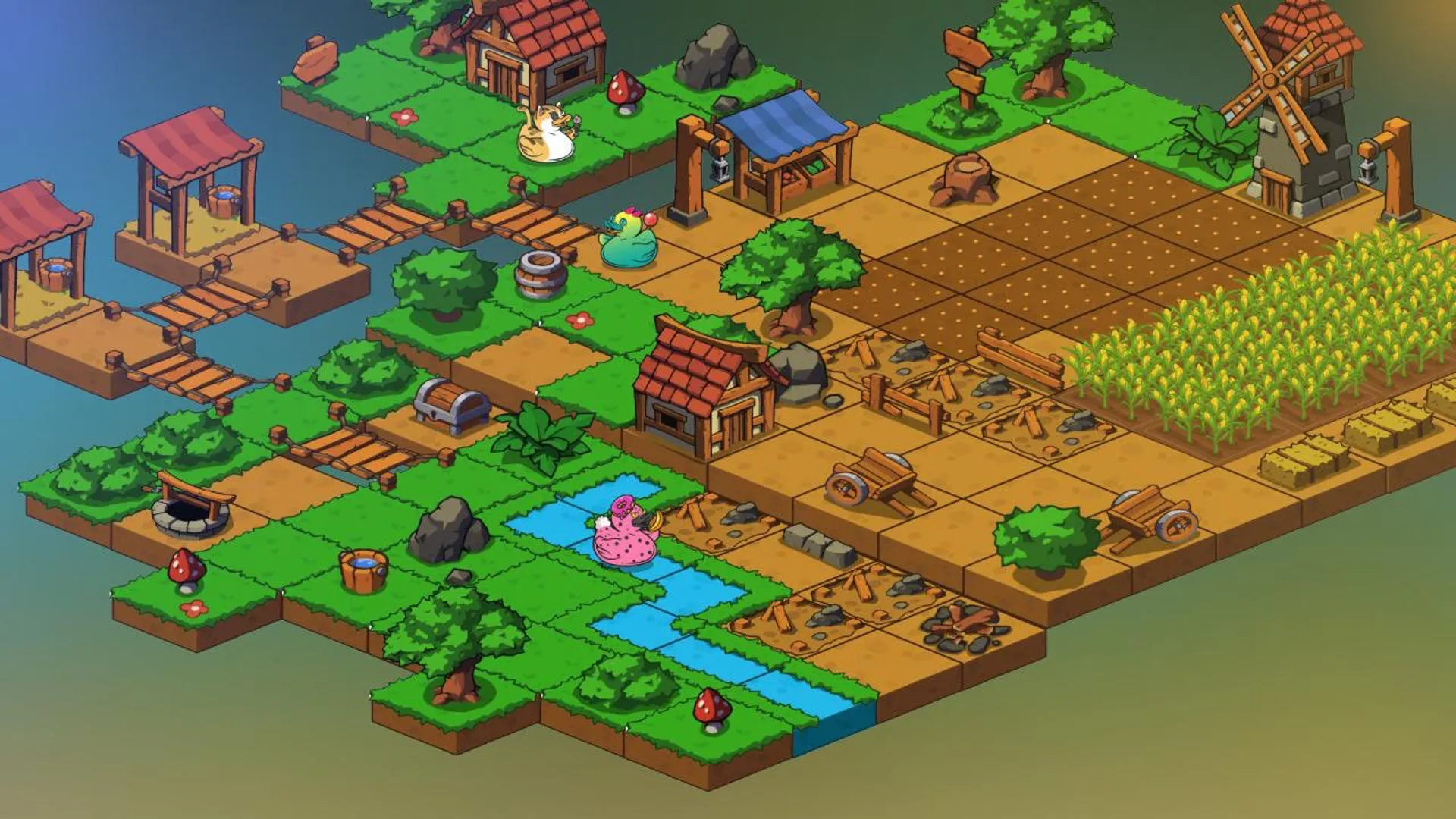 Ilustrasi game blockchain lokal, Duckie Land.