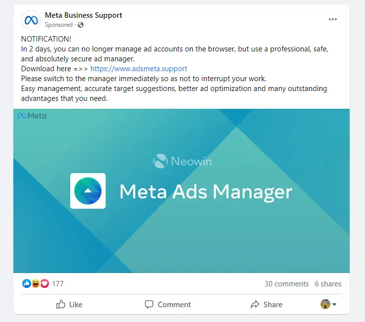 Waspada! Adanya Penyebaran Malware di Facebook Page yang Terverifikasi