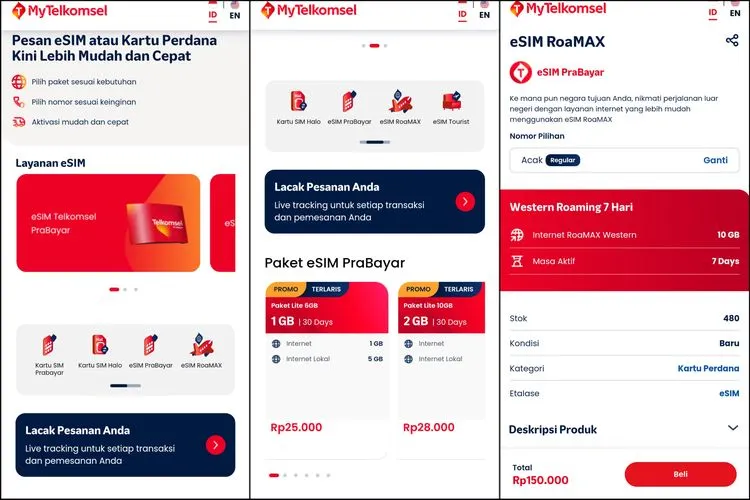 Harga paket eSIM Telkomsel