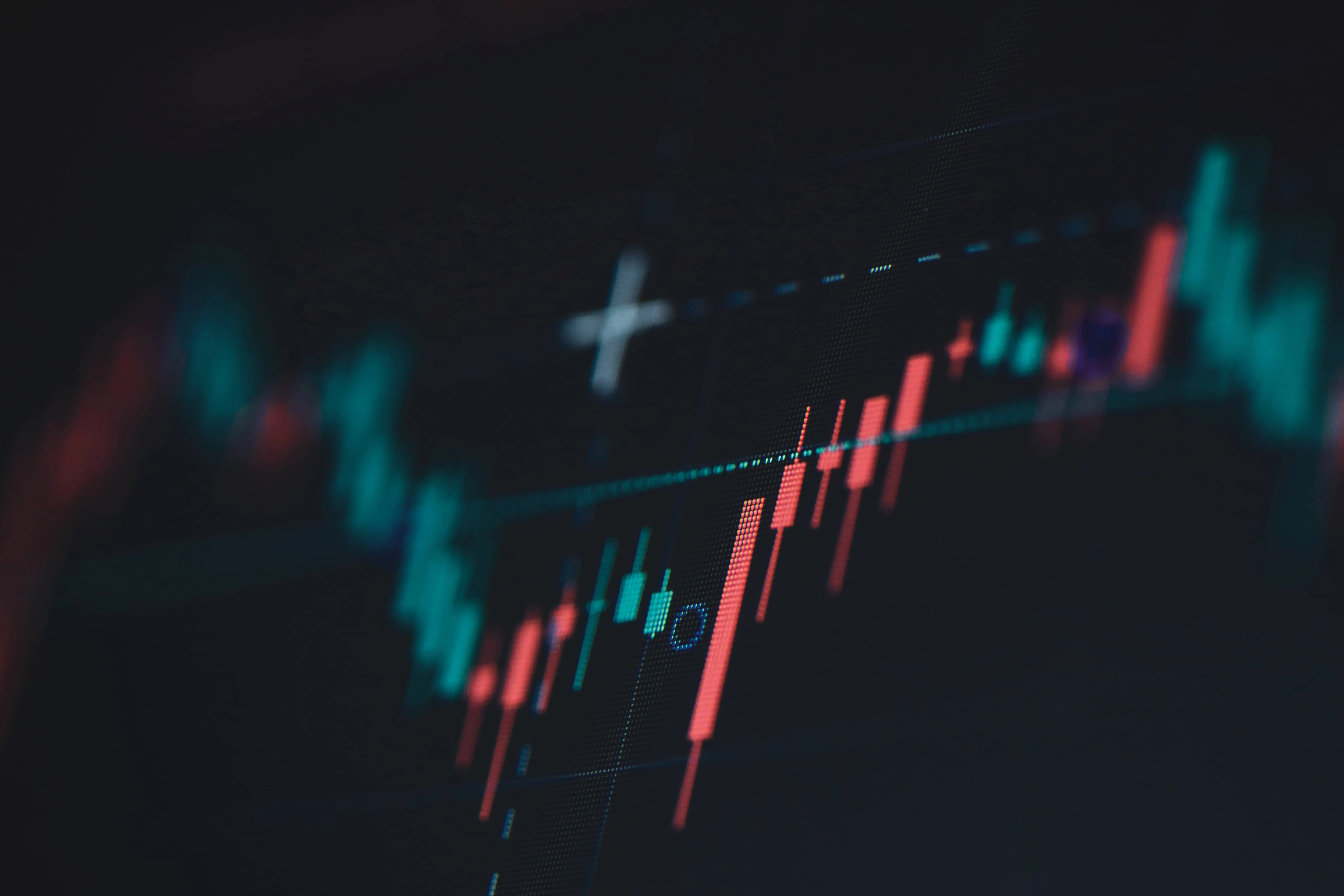 Ilustrasi candlestick pattern di investasi aset kripto.