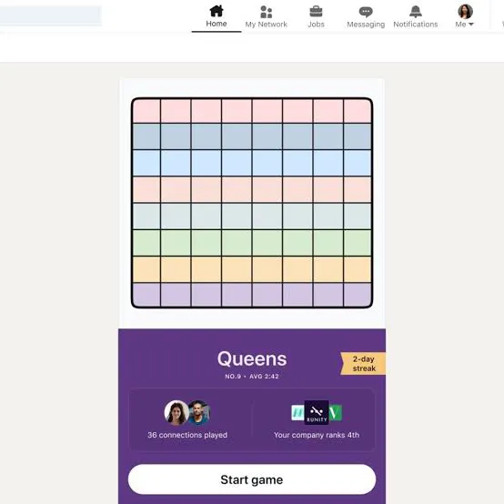 linkedin game