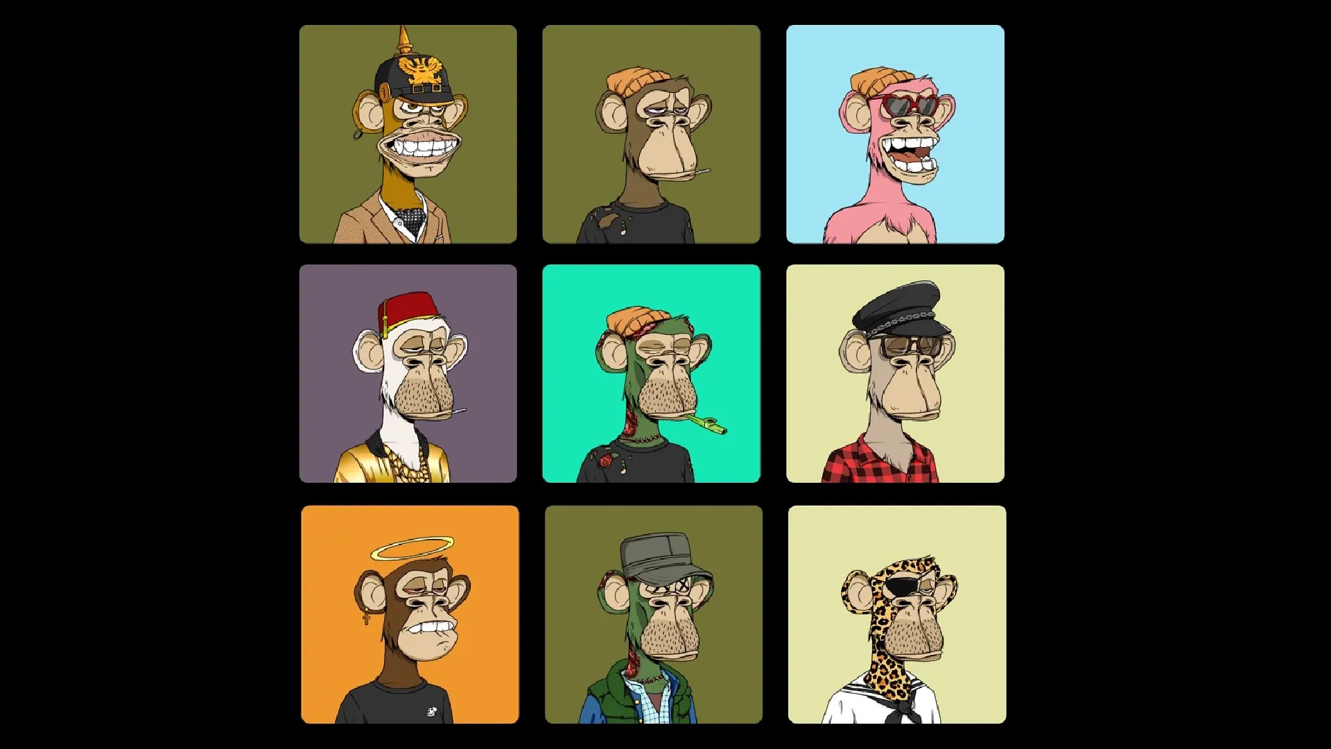 Ilustrasi NFT Bored Ape Yacht Club (BAYC).