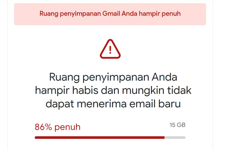 Sumber: https://www.kompas.com/tren/read/2022/02/02/090500165/muncul-peringatan-ruang-penyimpanan-gmail-hampir-penuh-ini-yang-harus?page=all