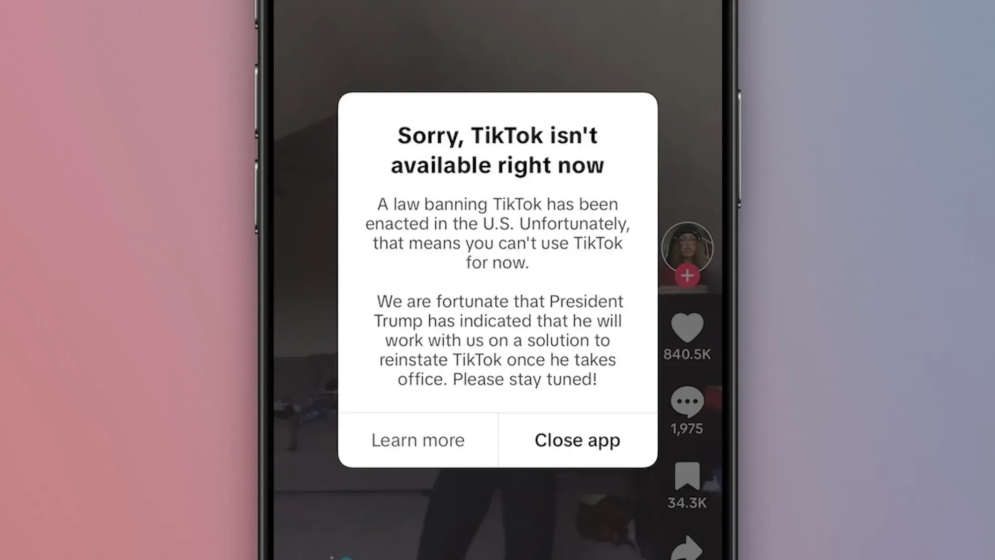 TikTok diblokir di Amerika Serikat