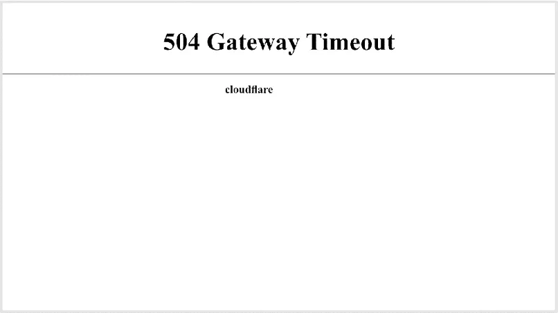 Gateway Timeout 504