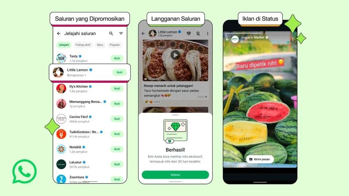 WhatsApp tampilkan iklan di Status