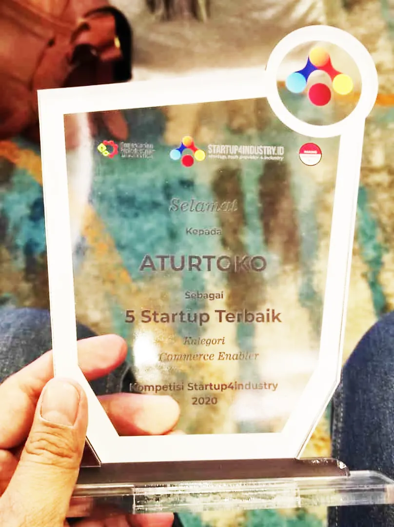 Aturtoko Juara E-commerce Enabler Startup4Industry 2020