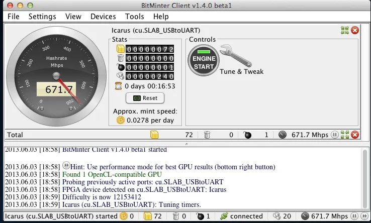 Ilustrasi software BitMinter.