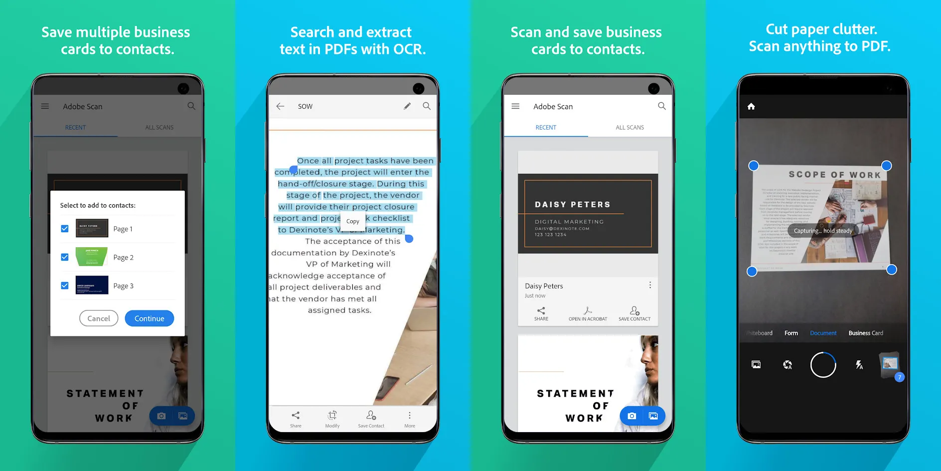 Adobe Scan updated to better capture forms, business cards, and more