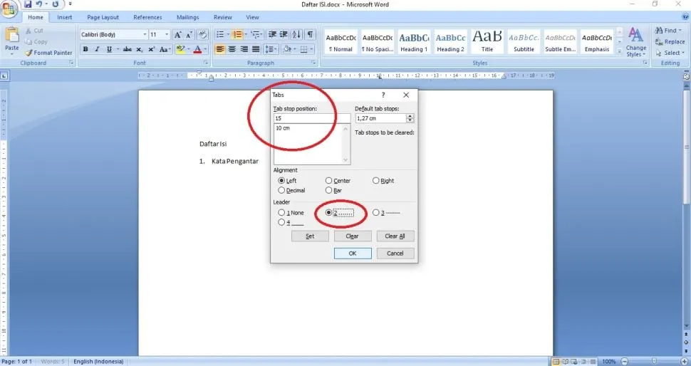 Cara membuat daftar isi otomatis. (Suara.com/Dinar Surya)