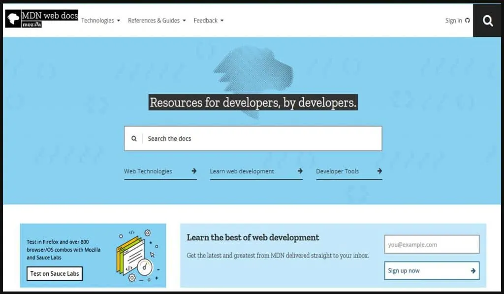 jaringan pengembang mozilla