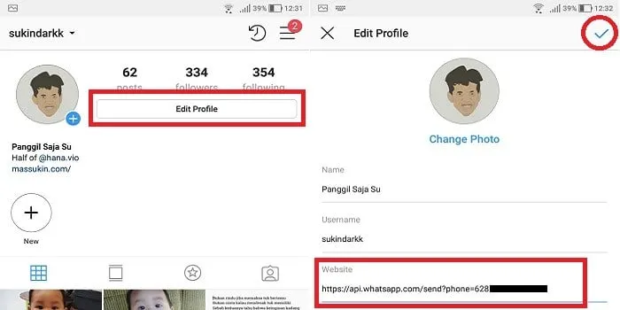 Cara Membuat Link WhatsApp di Instagram