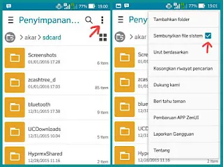 Sembunyikan file Senbunyikan file di android