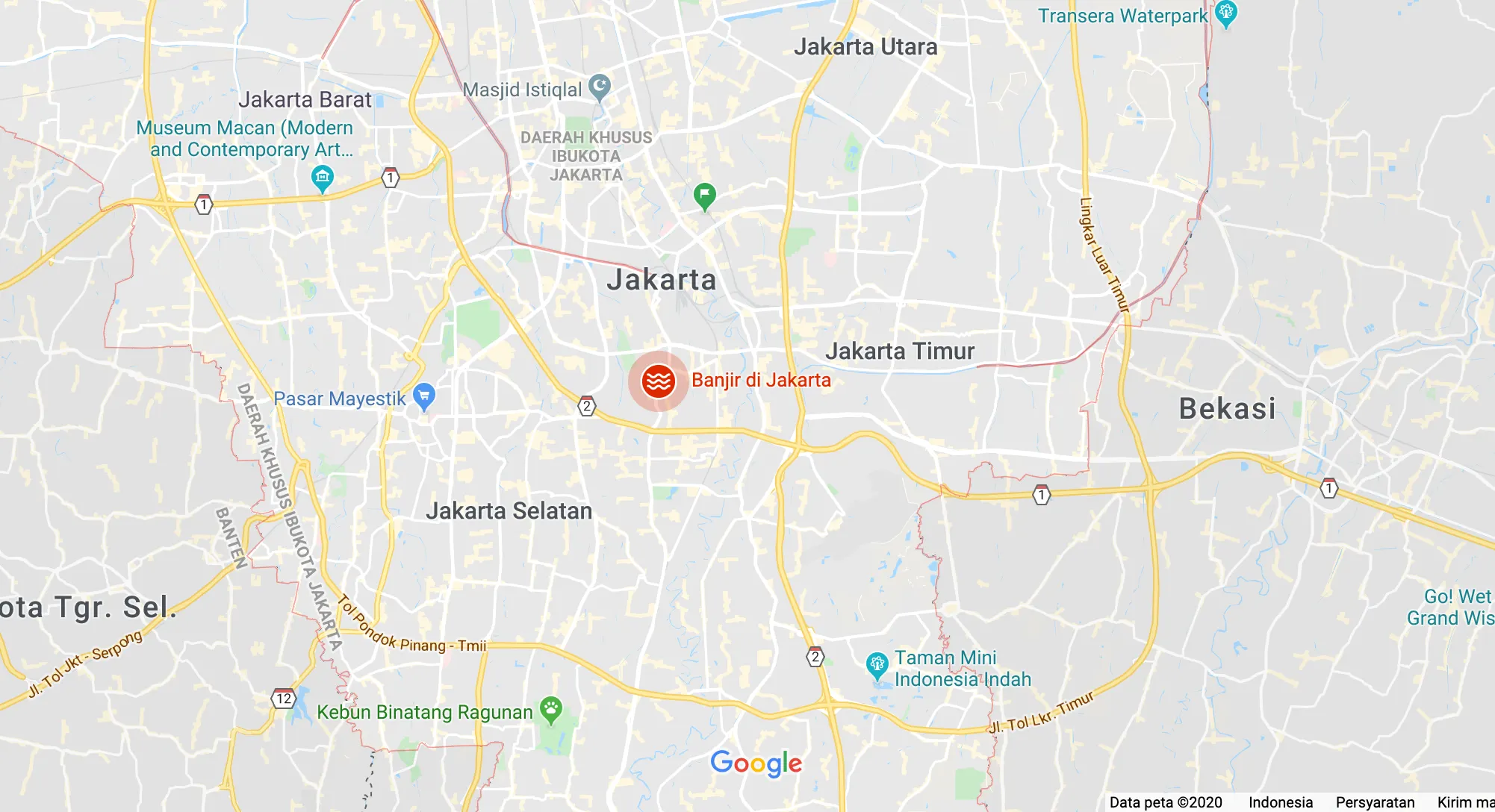 jalan yang ditutup