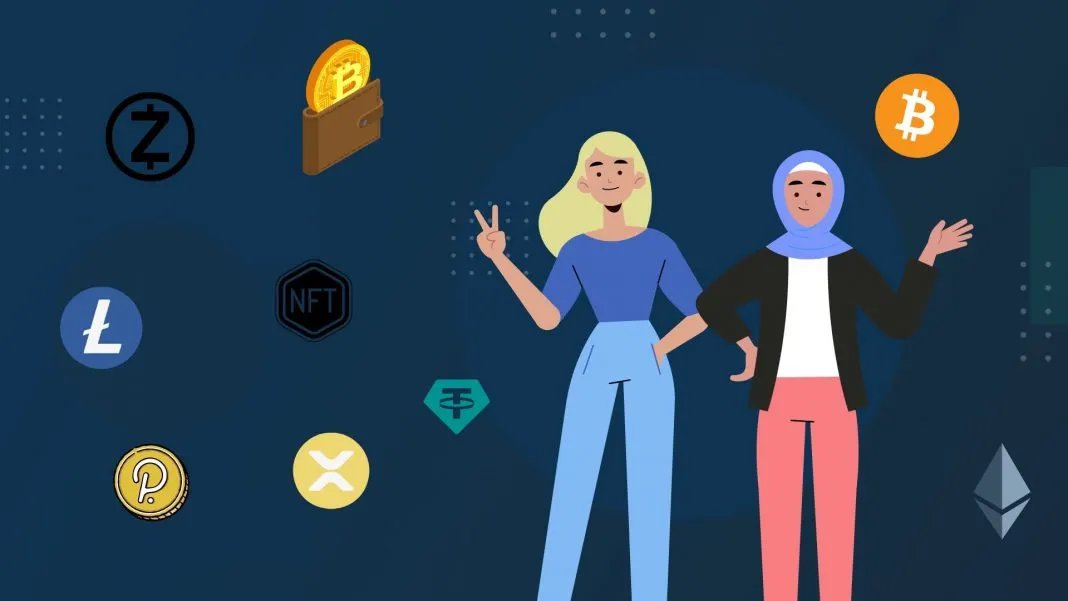 Ilustrasi dunia blockchain ramah perempuan.