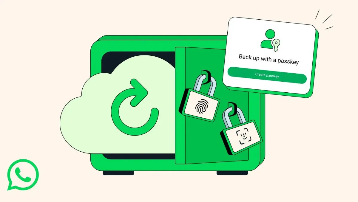 backup chat WhatsApp sidik jari dan wajah