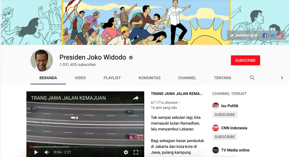 youtube presiden jokowi