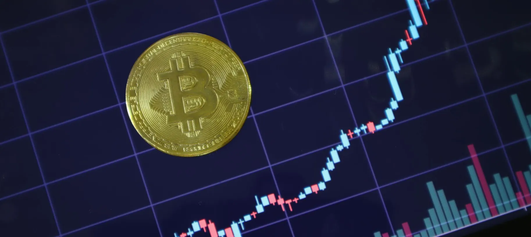 Bitcoin and candle stick chart