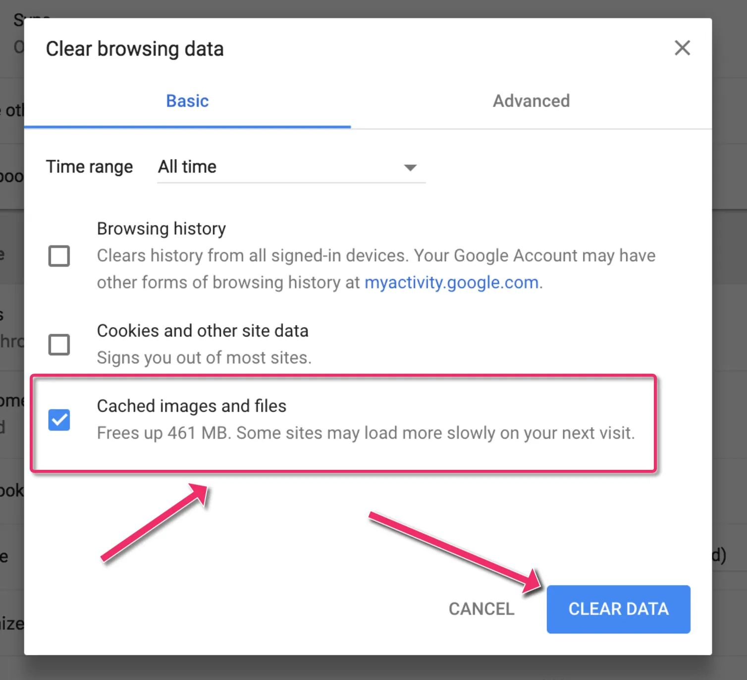 How to refresh cached images and files in Chrome – cloudHQ Support