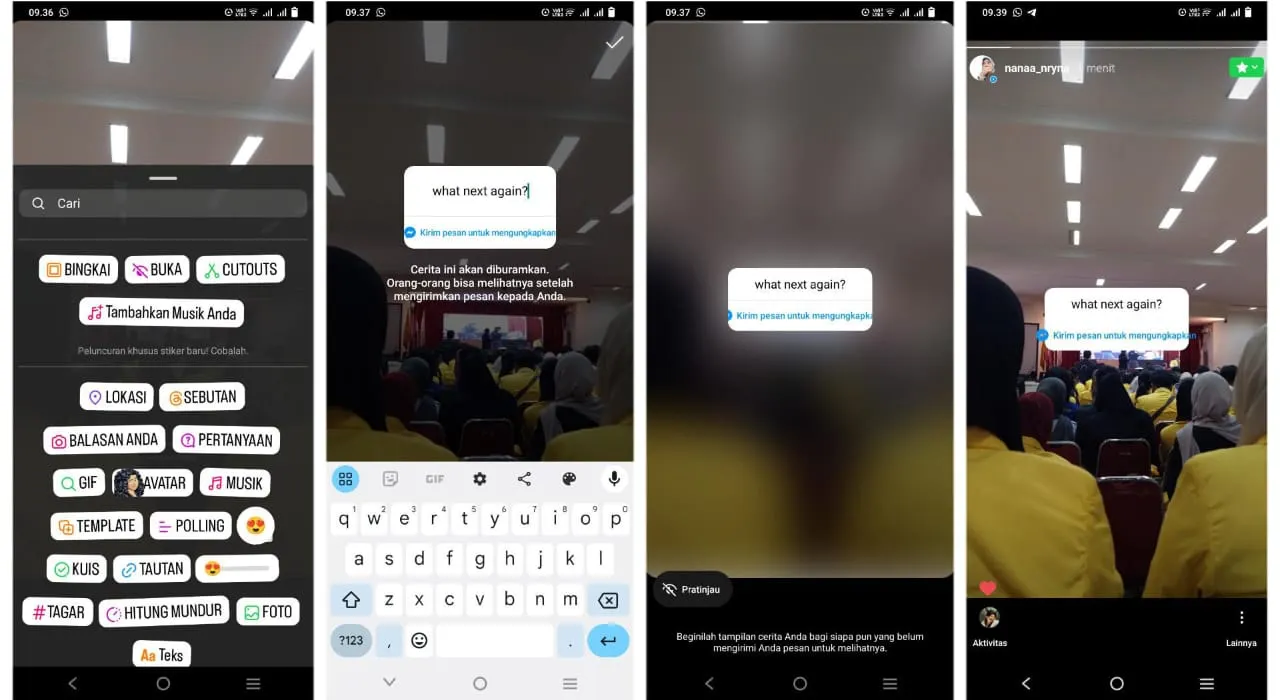 cara bikin reveal instagram stories