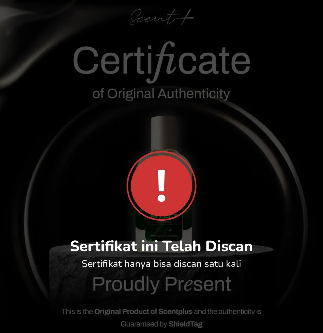 Certificate of Original Authenticity