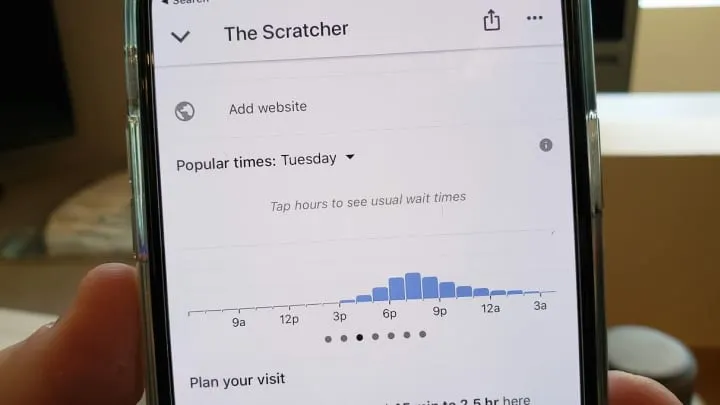 Lihat betapa sibuknya suatu tempat sebelum Anda mengunjungi.